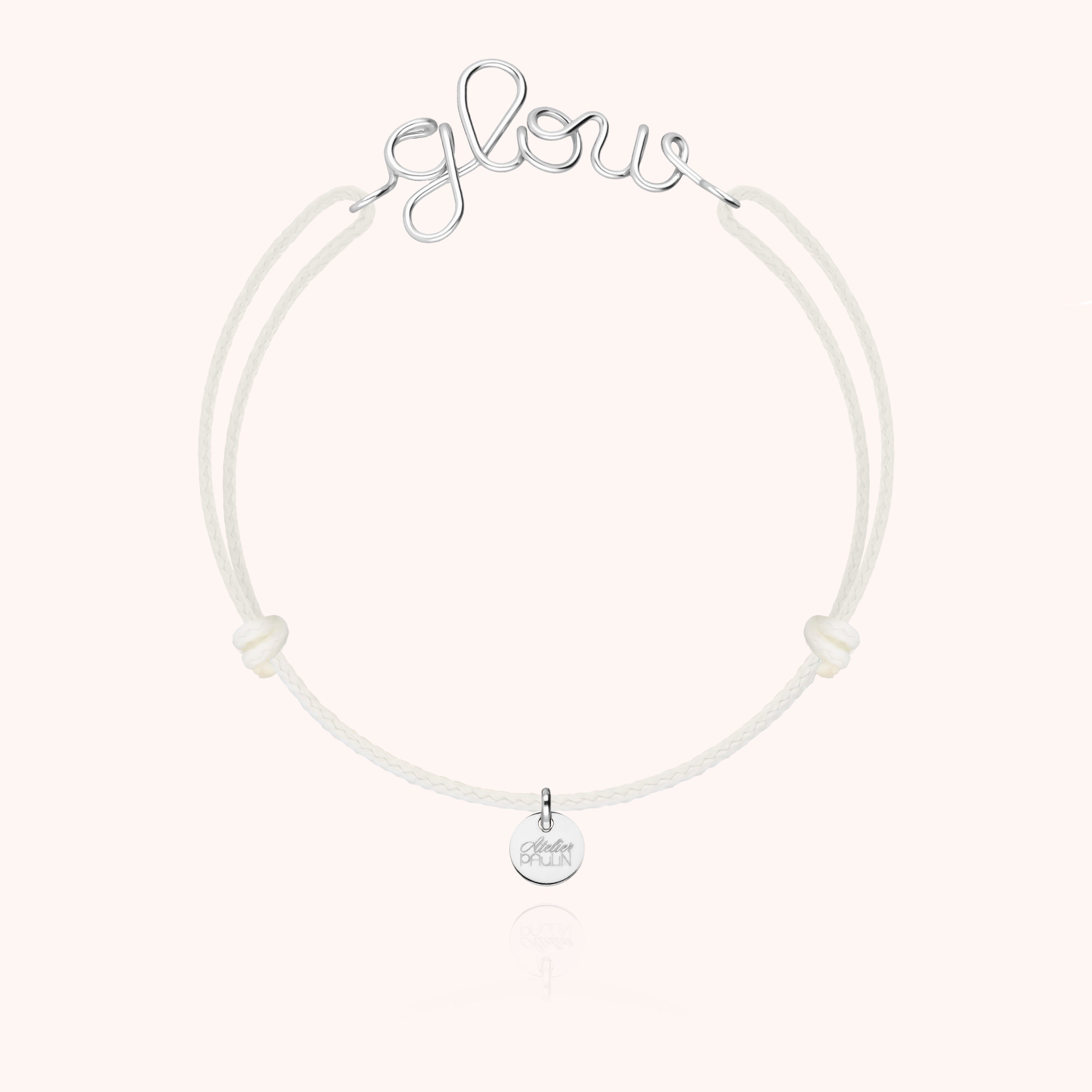 Bracelet Cordon Phosphorescent Personnalisé en argent sterling 925 — bijou artisanal fait main