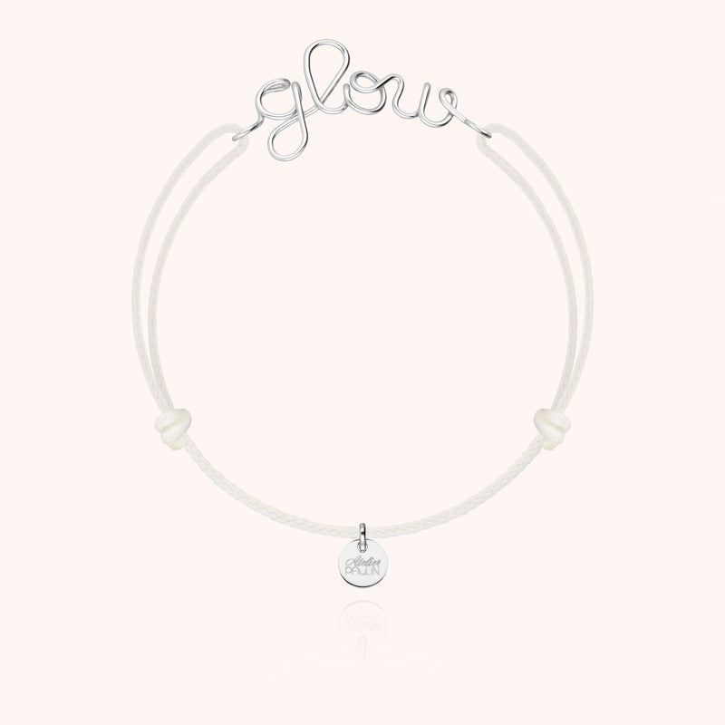 Bracelet Cordon Phosphorescent Personnalisé en argent sterling 925 — bijou artisanal fait main