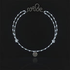 Bracelet Cordon Réfléchissant Personnalisé porté au poignet — argent sterling 925 livraison soigneuse garantie