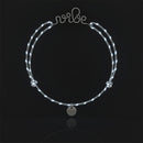Bracelet Cordon Réfléchissant Personnalisé porté au poignet — argent sterling 925 livraison soigneuse garantie