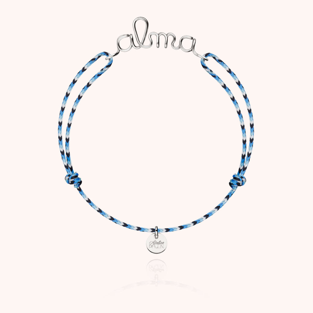 Bracelet Cordon Slim Knot Personnalisé en argent sterling 925 — bijou artisanal fait main