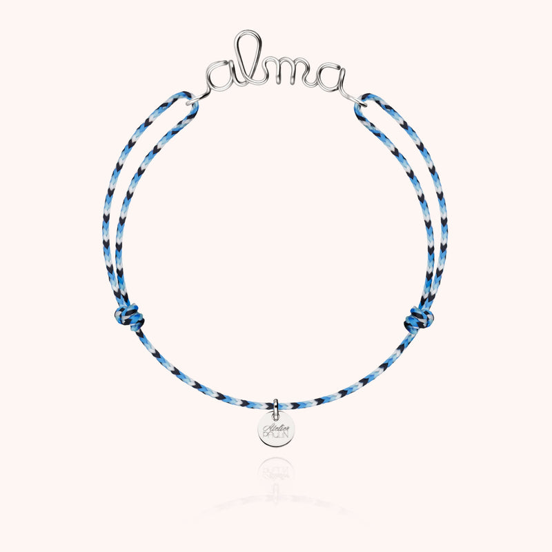 Bracelet Cordon Slim Knot Personnalisé en argent sterling 925 — bijou artisanal fait main
