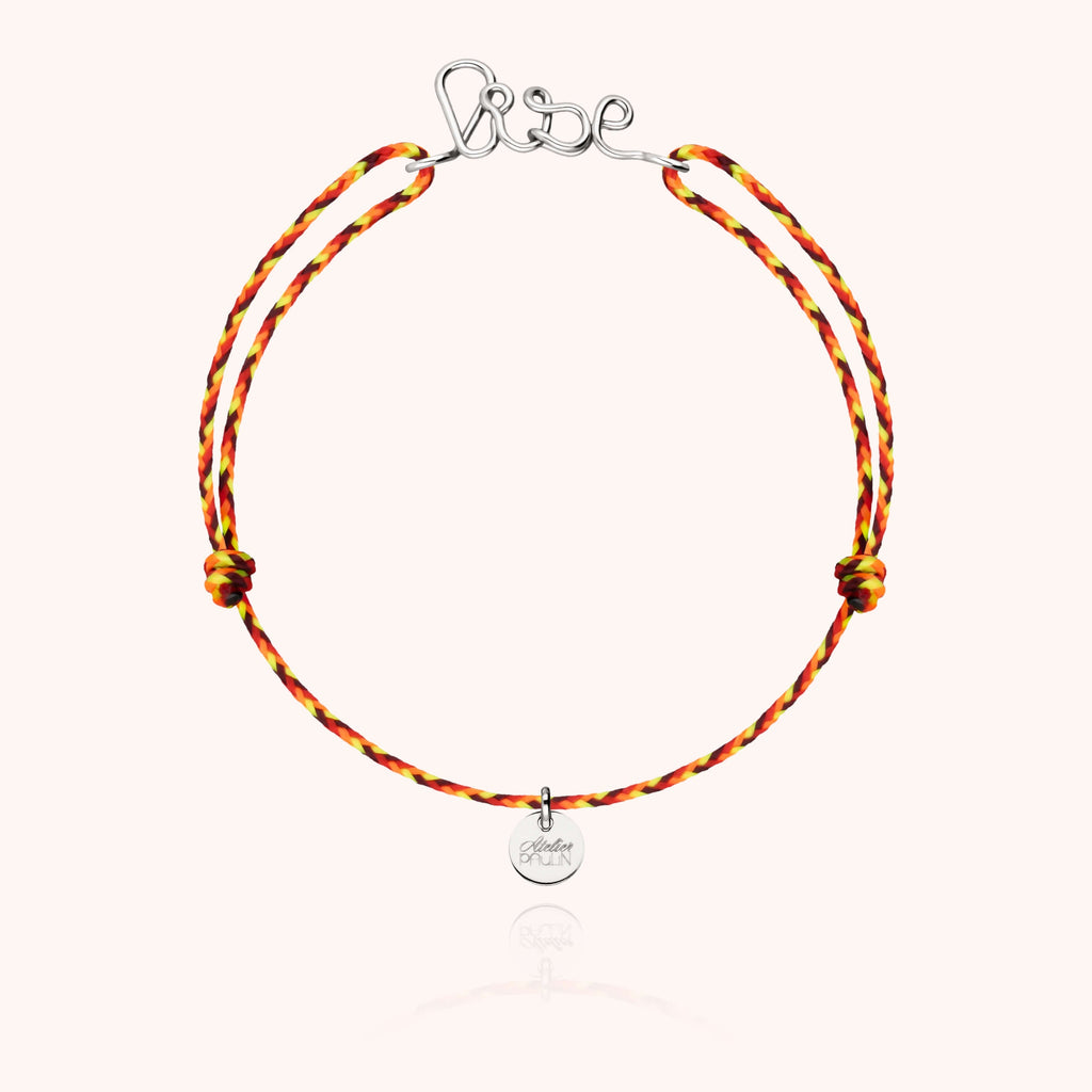 Bracelet Cordon Slim Knot Personnalisé porté au poignet — argent sterling 925 livraison soigneuse garantie