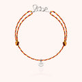 Bracelet Cordon Slim Knot Personnalisé porté au poignet — argent sterling 925 livraison soigneuse garantie