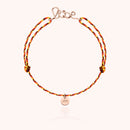 Bracelet Cordon Slim Knot Personnalisé en or rose laminé — façonné à la main à Paris