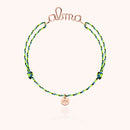 Bracelet Cordon Slim Knot Personnalisé — détail du fil métallique, or rose laminé