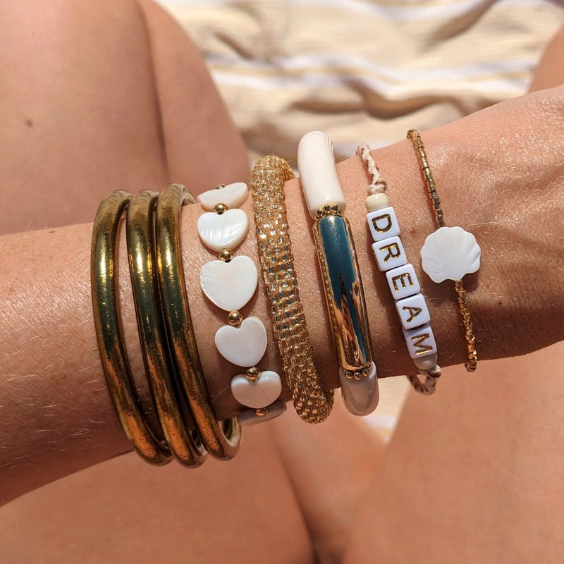 Cosmic Love Bracelet - Ivory/Gold