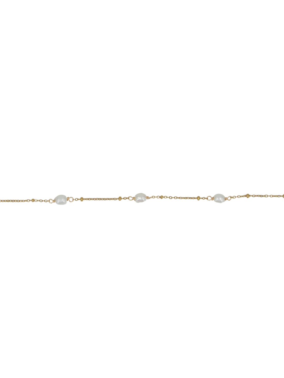 Armband Diane - Goud & Witte Parel