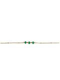 Bracelet Louise - Or & Agate Verte