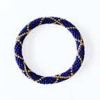 Nepalesisk Armbånd #14 - Midnatsblå Og Guld