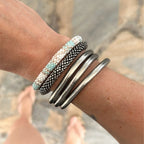 Bracciale nepalese #47 - Argento antico