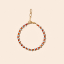 Le Bracelet Collioure Agate Orange Et Amazonite