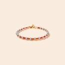 Le Bracelet Collioure Agate Orange Et Amazonite