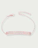 Bracelet Barrette Gourmette - Rose