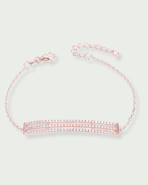 Bracelet Barrette Gourmette - Rose