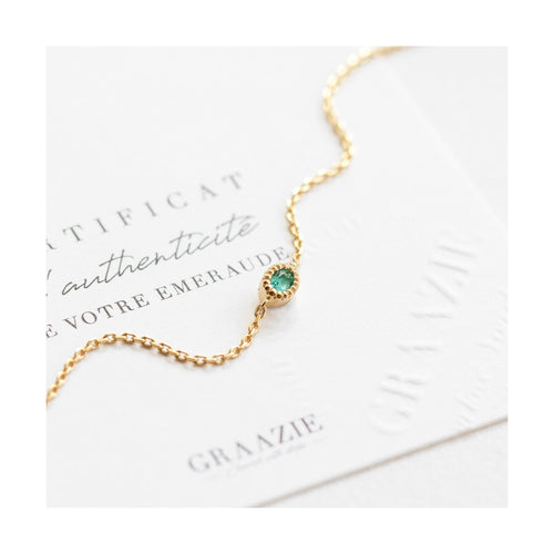 Bracelet Émeraude Véritable Ovale