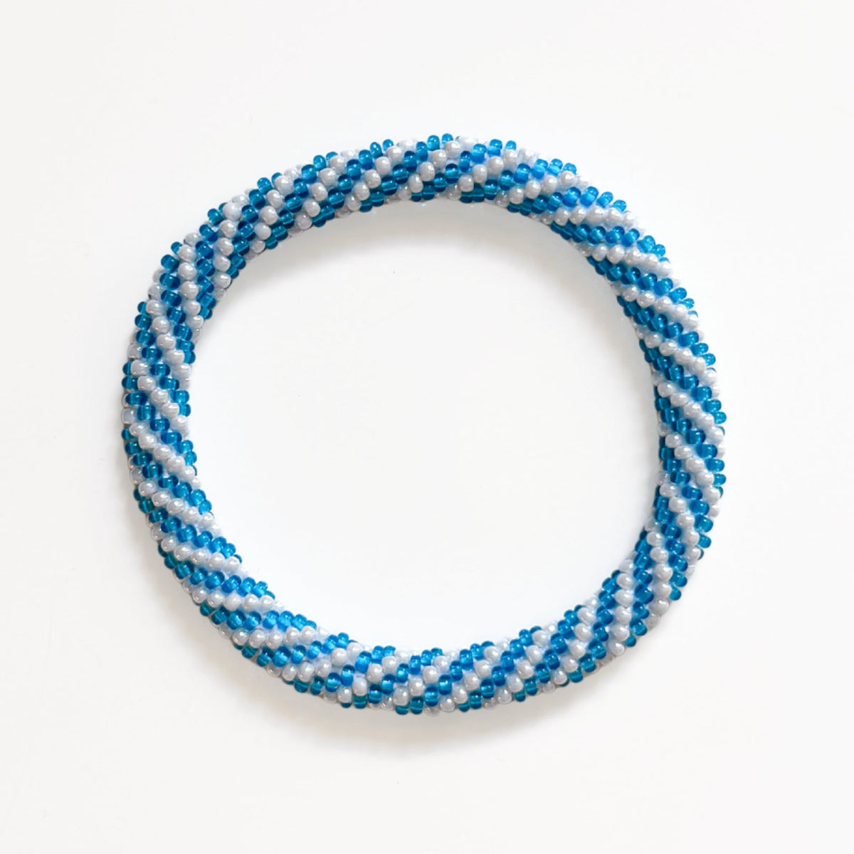 Nepalese Bracelet #100 - Blue and White