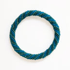 Bracelet Népalais #104 - Vert Et Bleu