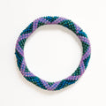 Bracelet Népalais #105 - Violet Et Vert