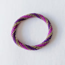 Pulsera Nepalesa #17 - Púrpura y Oro