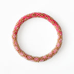 Nepalese Bracelet #44 - Coral Pink and Gold