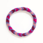 Bracelet Népalais #82 - Rose Et Violet