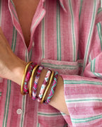 Bracelet Népalais #82 - Rose Et Violet