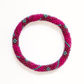 Bracelet Népalais #83 - Rose Et Vert