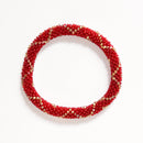 Bracelet Népalais #90 - Rouge Et Doré
