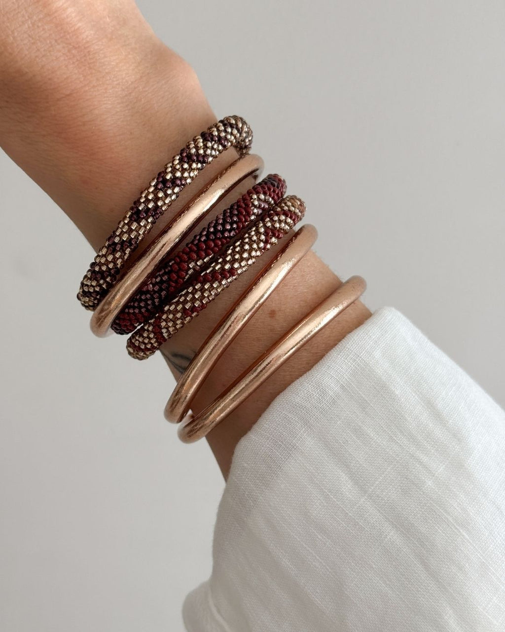 Nepalese Bracelet #92 - Brown and Gold