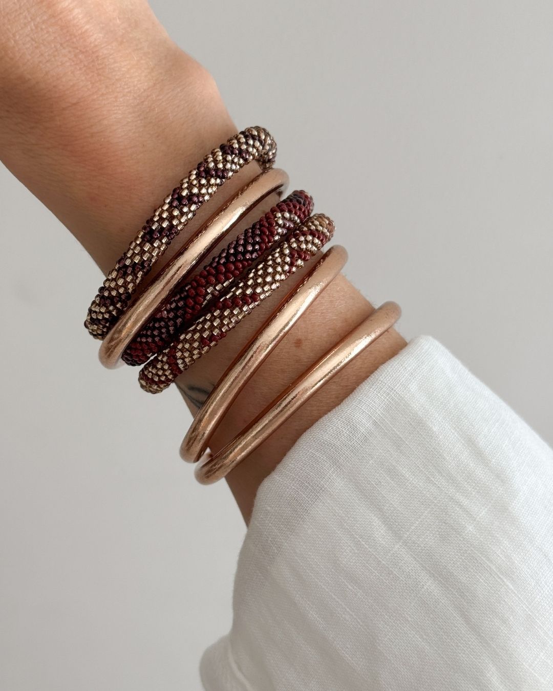 Nepalese Bracelet #92 - Brown and Gold