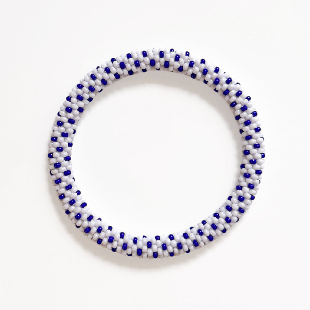 Nepalese Bracelet #99 - Blue and White