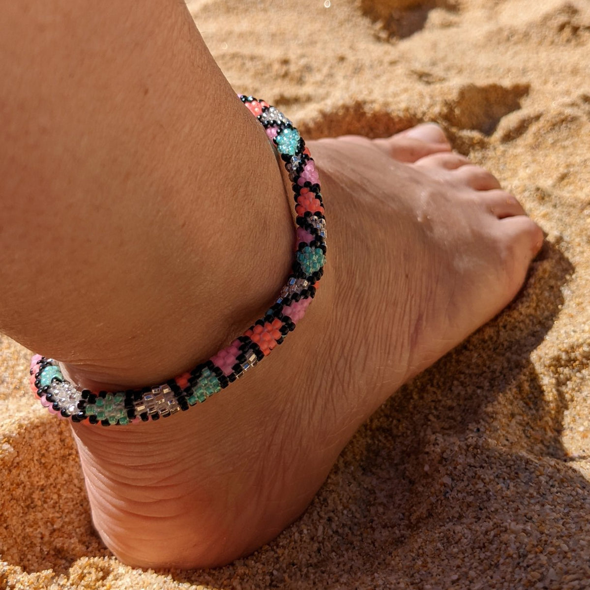 Bracelet Népalais De Cheville - Aztèque