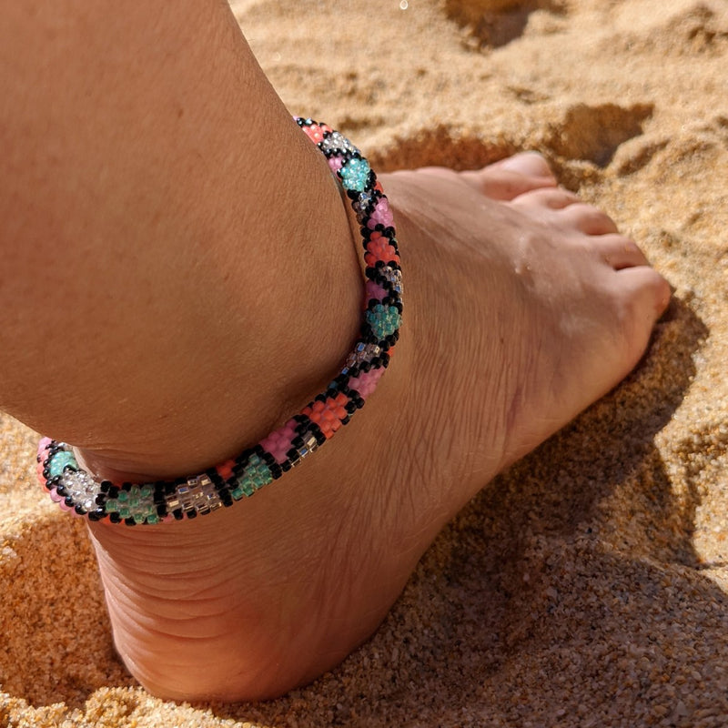 Bracelet Népalais De Cheville - Aztèque