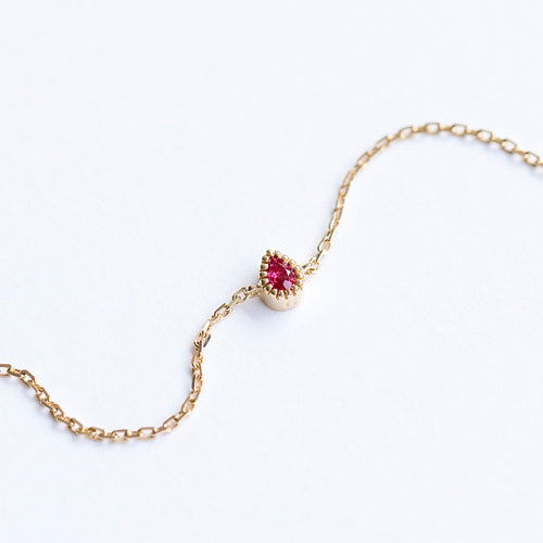 Bracelet Rubis Véritable Poire