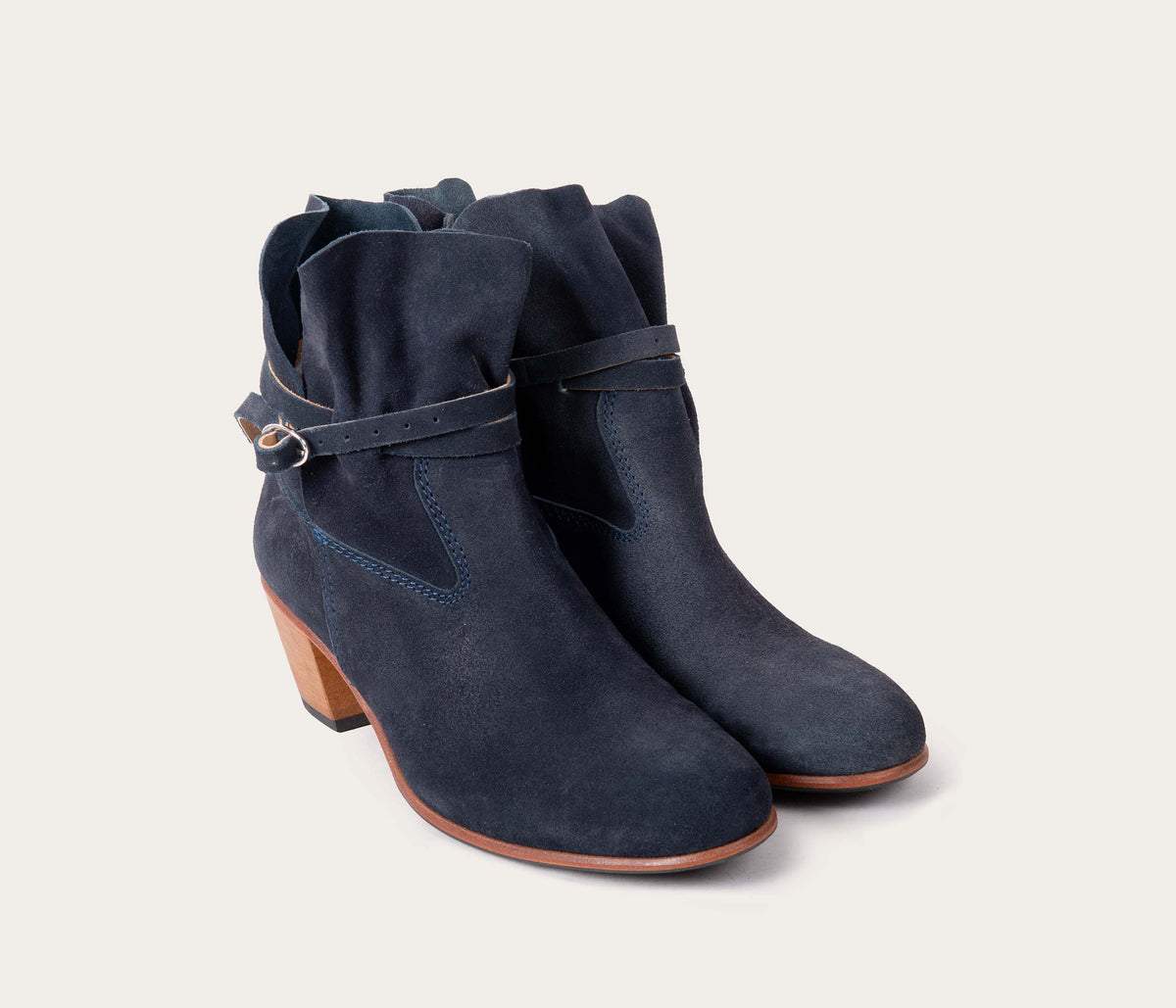 Stivaletti Brigitte - Velluto Blu - Donna