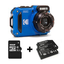 Pack PixPro WPZ2 - 2 Batteries + Carte Micro SD - Bleu - Kodak