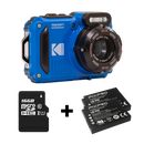 Pack PixPro WPZ2 - 2 Batteries + Carte Micro SD - Bleu - Kodak