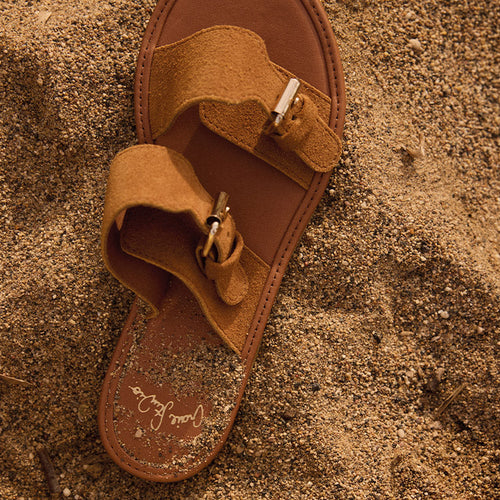 Byron Suede Camel Sandals