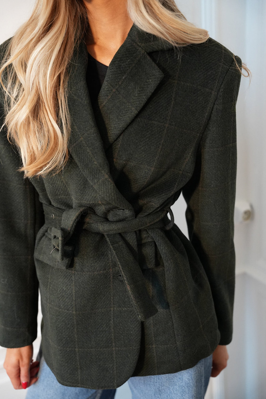 Olivia Fir Green - Chaqueta tipo blazer de lana