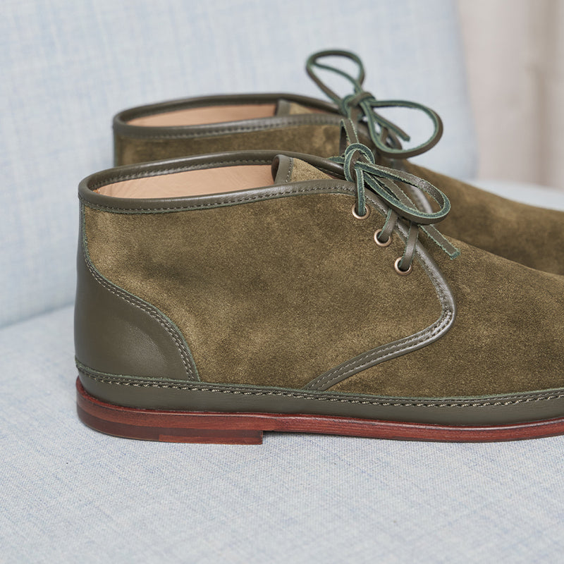 Desert Boots Le Jeune Voyou De Luxe Daim Kaki