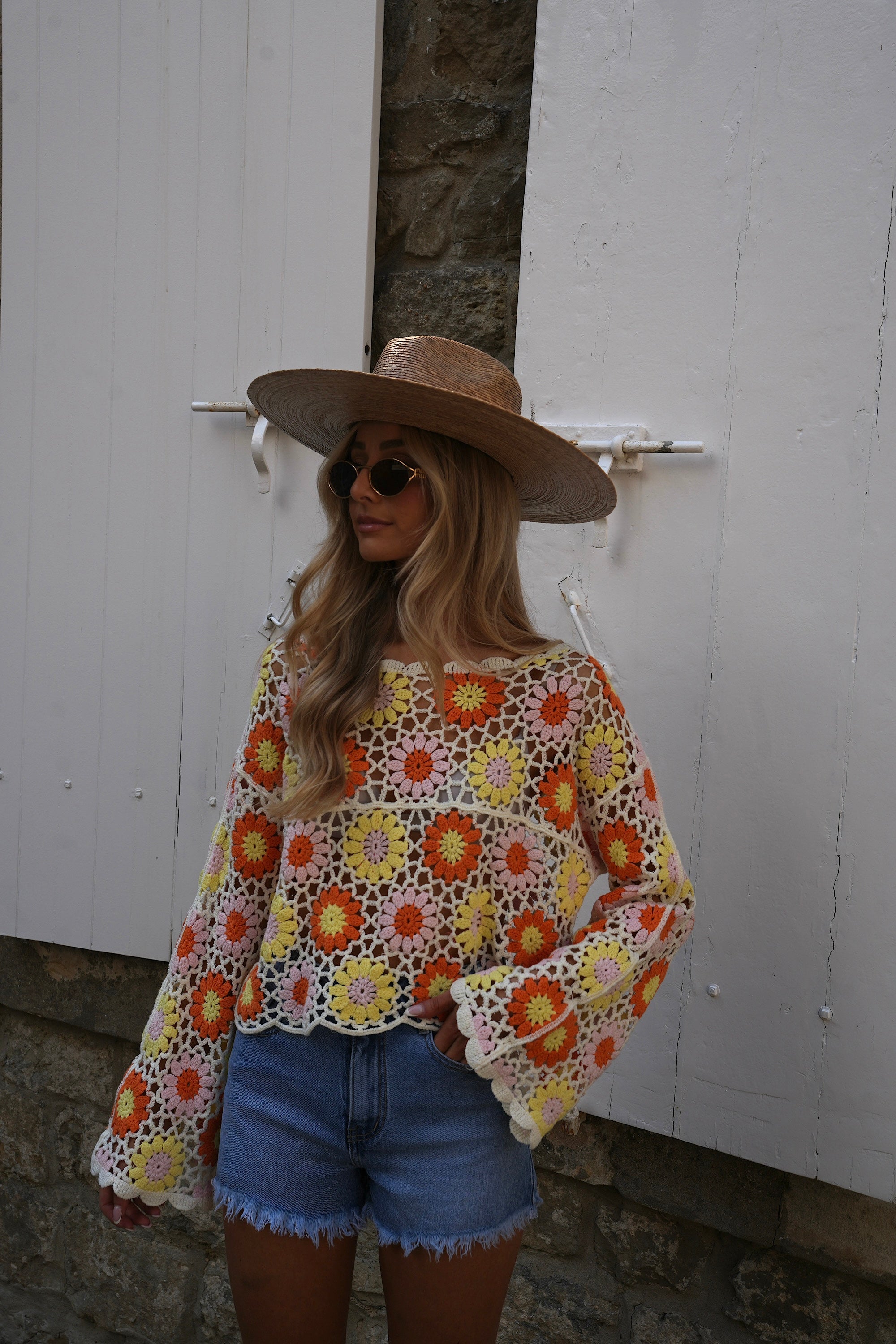 Blouse Crochet Zila - Coloré