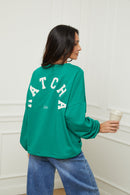Sudadera Matcha Verde