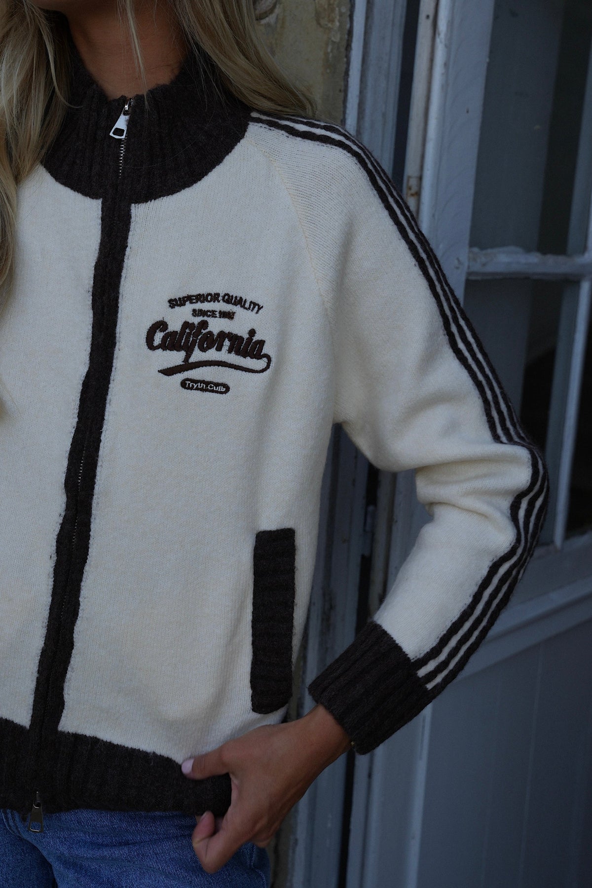 Chaleco con Cremallera California - Beige