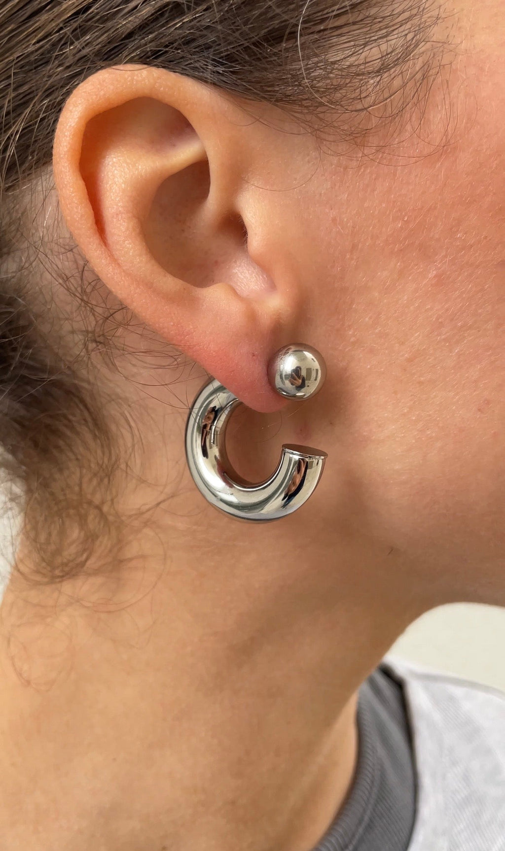 Reverse Hoop Earrings