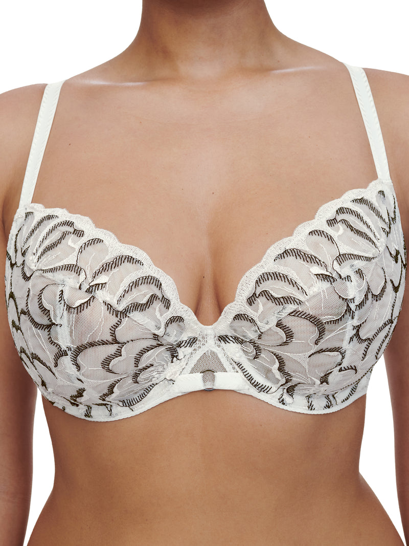 Soutien-Gorge Fleurs - Milk / Noir