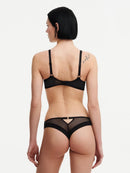 Soutien-Gorge Fleurs Si - Noir Simil