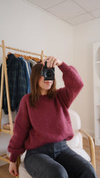 Maille En Mohair Et Laine Gaia Bordeaux