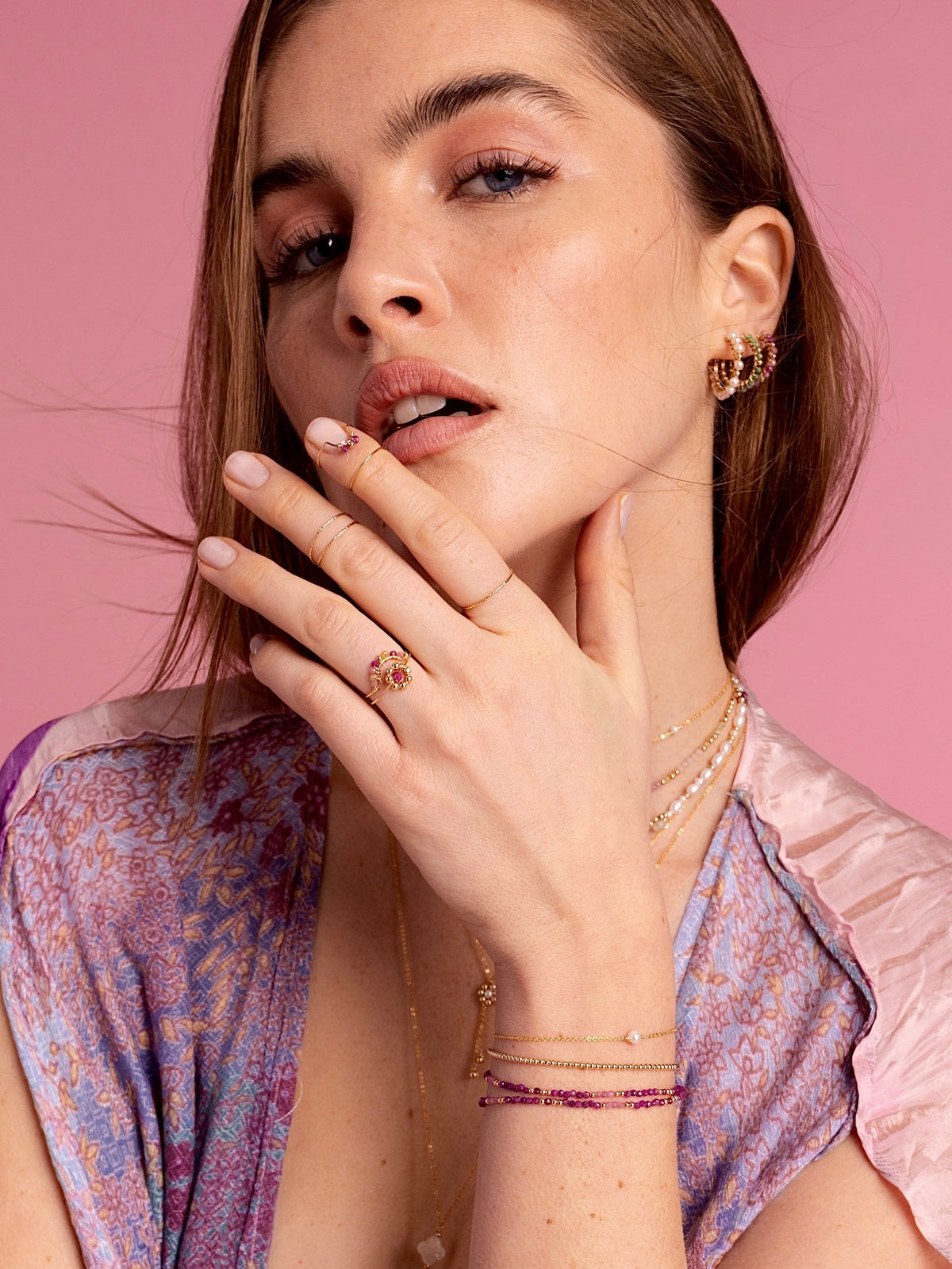 Bague Daisy - Rubis