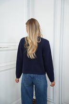 Chaqueta de Punto con Cremallera Ben - Marino
